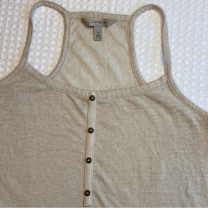 Athleta Oatmeal Racerback Henley
